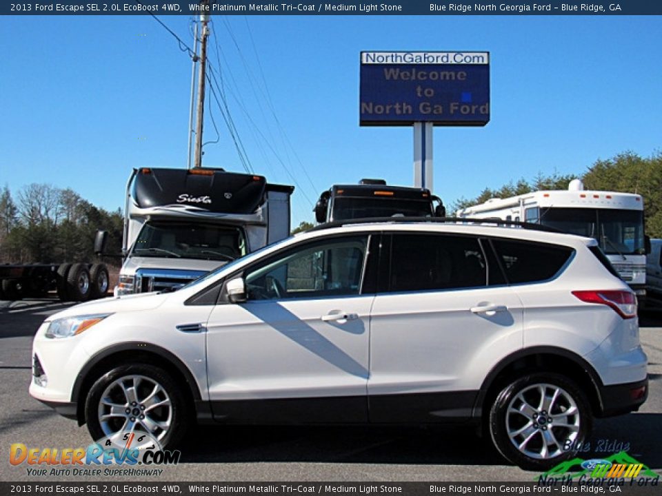 2013 Ford Escape SEL 2.0L EcoBoost 4WD White Platinum Metallic Tri-Coat / Medium Light Stone Photo #2