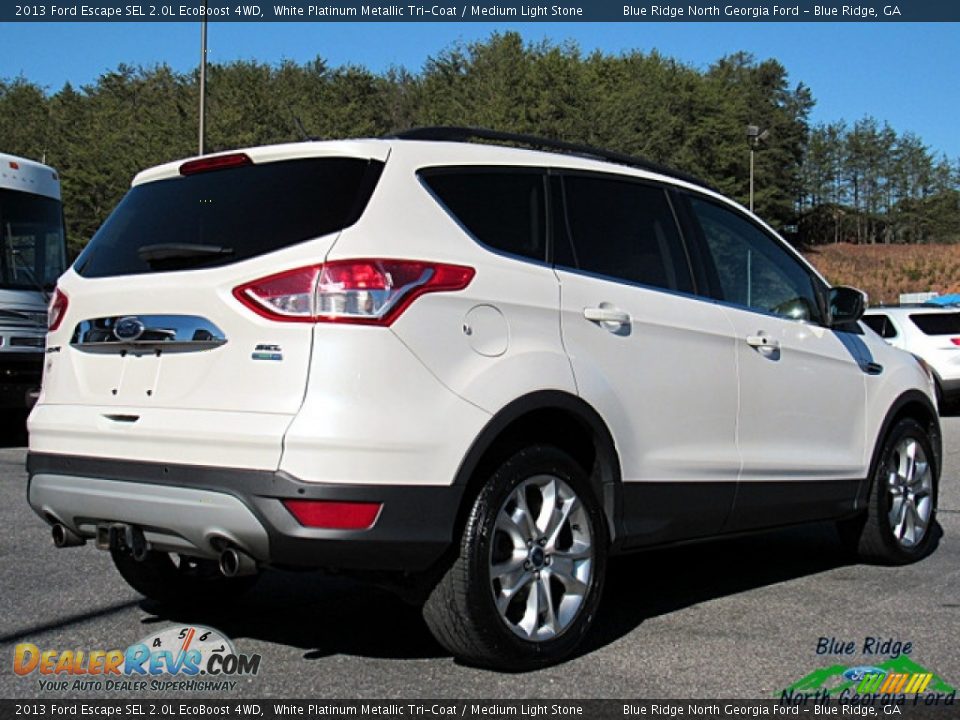 2013 Ford Escape SEL 2.0L EcoBoost 4WD White Platinum Metallic Tri-Coat / Medium Light Stone Photo #5