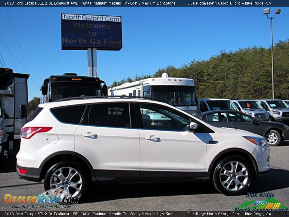 2013 Ford Escape SEL 2.0L EcoBoost 4WD White Platinum Metallic Tri-Coat / Medium Light Stone Photo #6