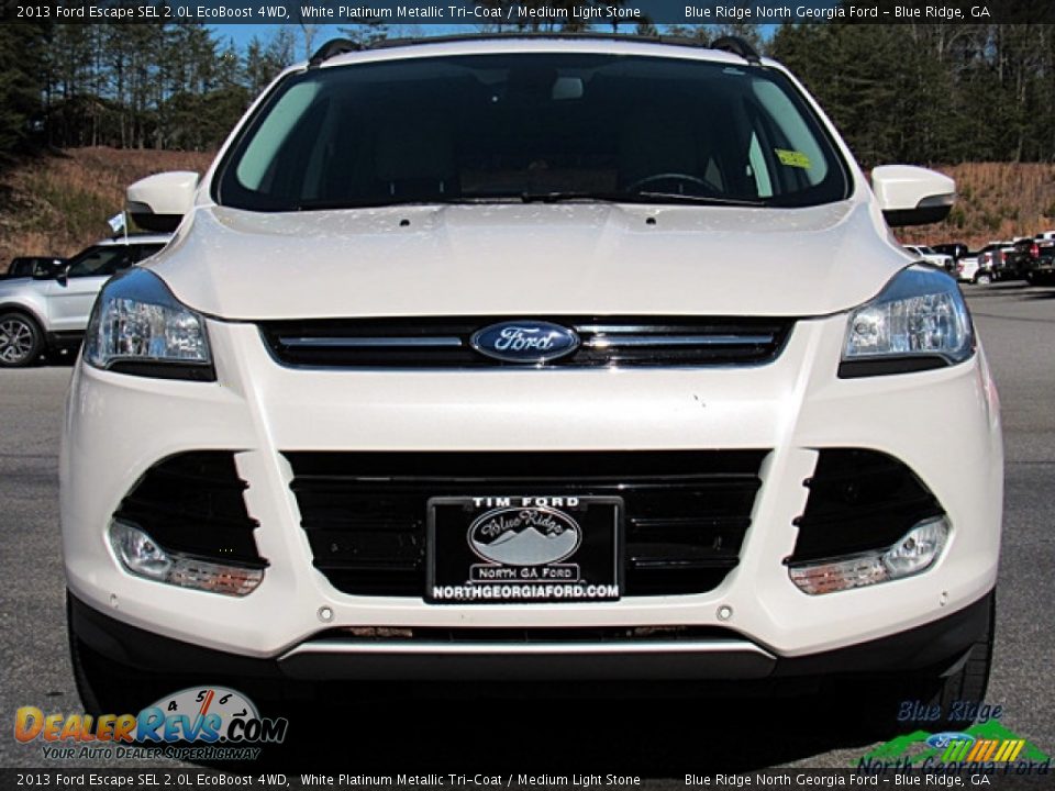 2013 Ford Escape SEL 2.0L EcoBoost 4WD White Platinum Metallic Tri-Coat / Medium Light Stone Photo #8