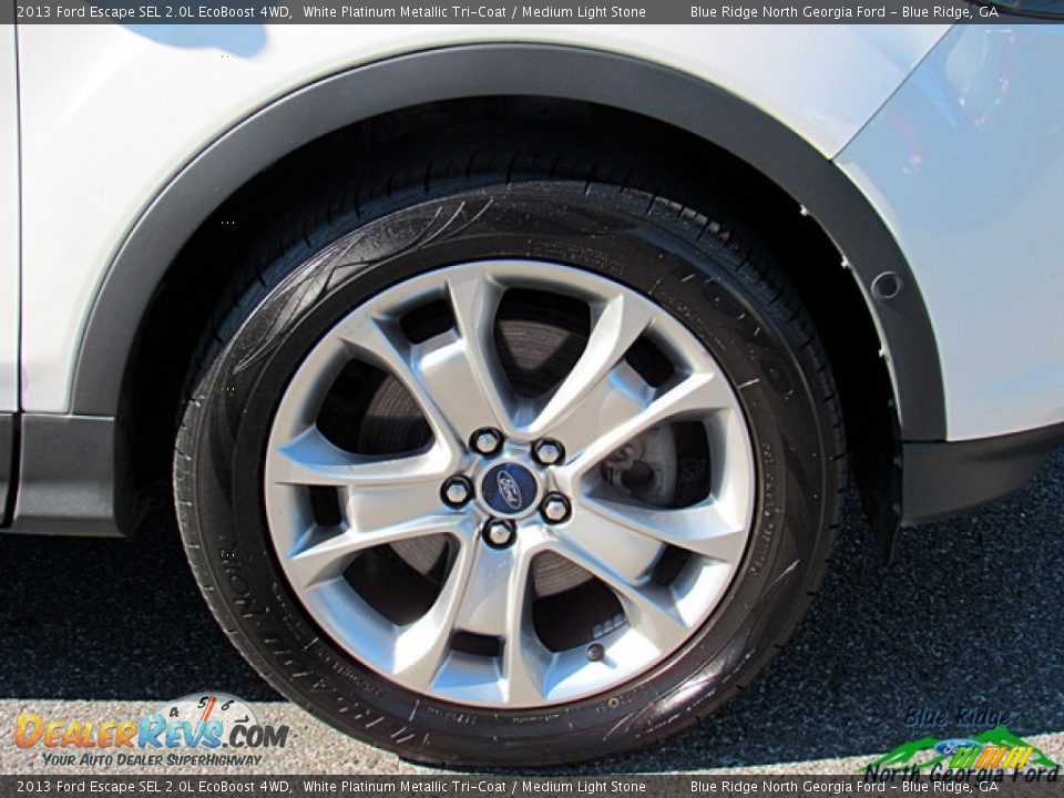 2013 Ford Escape SEL 2.0L EcoBoost 4WD White Platinum Metallic Tri-Coat / Medium Light Stone Photo #9