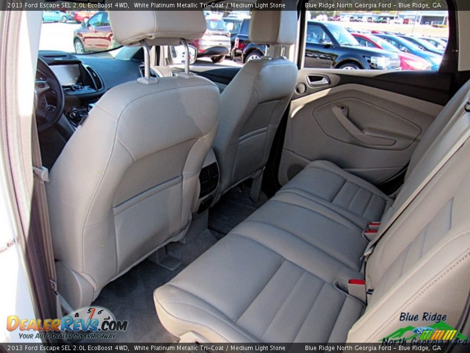 2013 Ford Escape SEL 2.0L EcoBoost 4WD White Platinum Metallic Tri-Coat / Medium Light Stone Photo #12