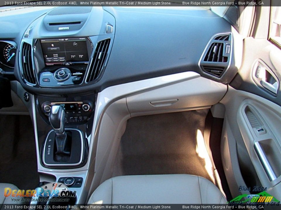2013 Ford Escape SEL 2.0L EcoBoost 4WD White Platinum Metallic Tri-Coat / Medium Light Stone Photo #17