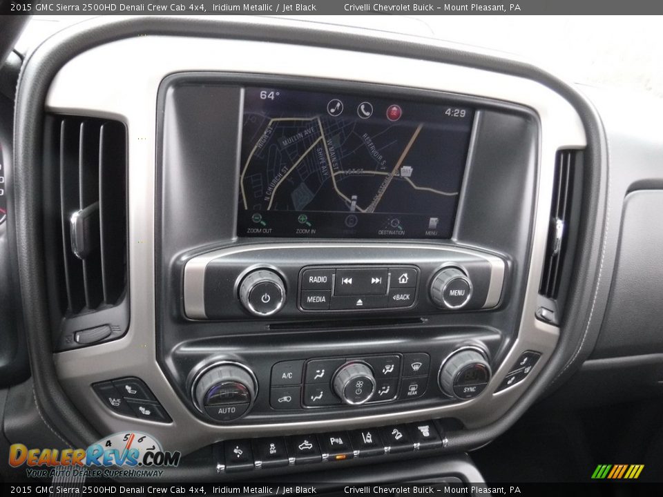 2015 GMC Sierra 2500HD Denali Crew Cab 4x4 Iridium Metallic / Jet Black Photo #28