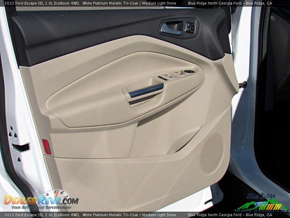2013 Ford Escape SEL 2.0L EcoBoost 4WD White Platinum Metallic Tri-Coat / Medium Light Stone Photo #27