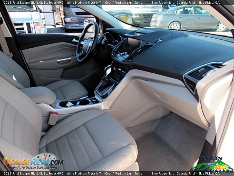 2013 Ford Escape SEL 2.0L EcoBoost 4WD White Platinum Metallic Tri-Coat / Medium Light Stone Photo #29