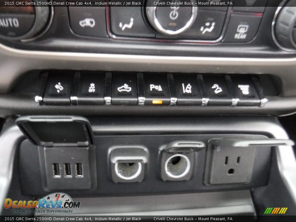 2015 GMC Sierra 2500HD Denali Crew Cab 4x4 Iridium Metallic / Jet Black Photo #32