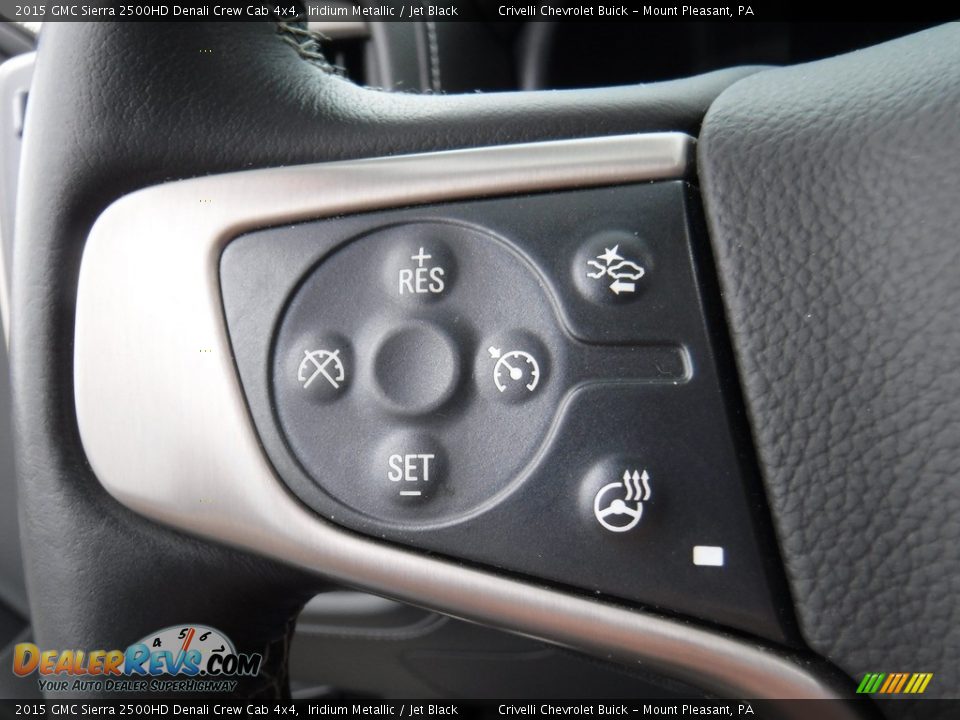 2015 GMC Sierra 2500HD Denali Crew Cab 4x4 Iridium Metallic / Jet Black Photo #35