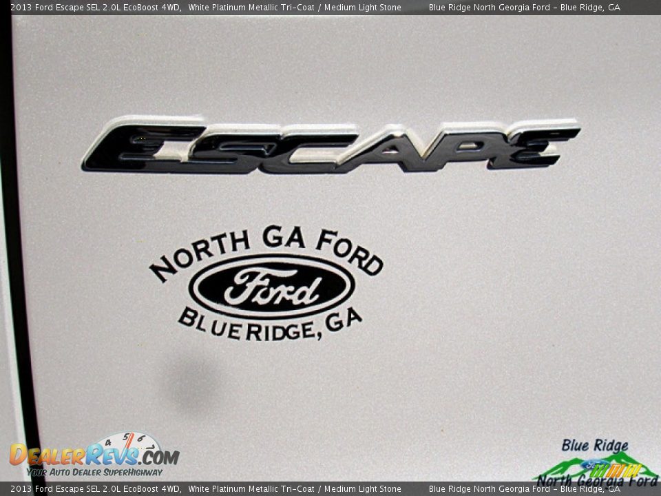 2013 Ford Escape SEL 2.0L EcoBoost 4WD White Platinum Metallic Tri-Coat / Medium Light Stone Photo #35