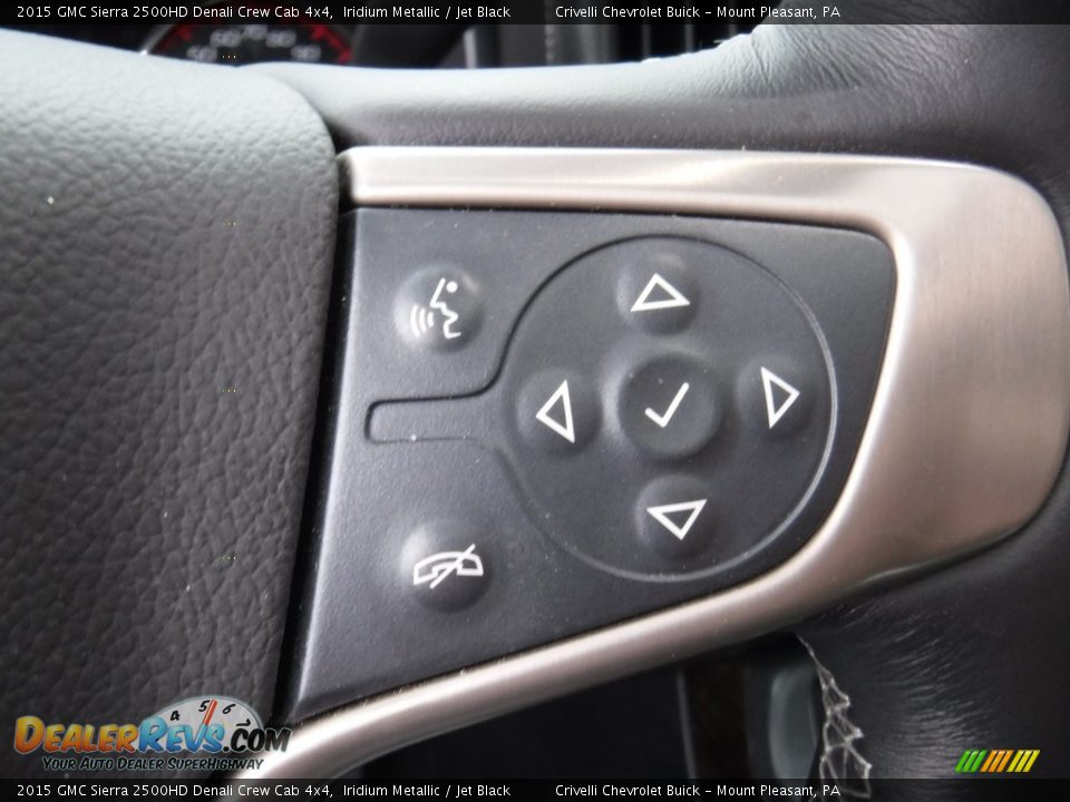 2015 GMC Sierra 2500HD Denali Crew Cab 4x4 Iridium Metallic / Jet Black Photo #36