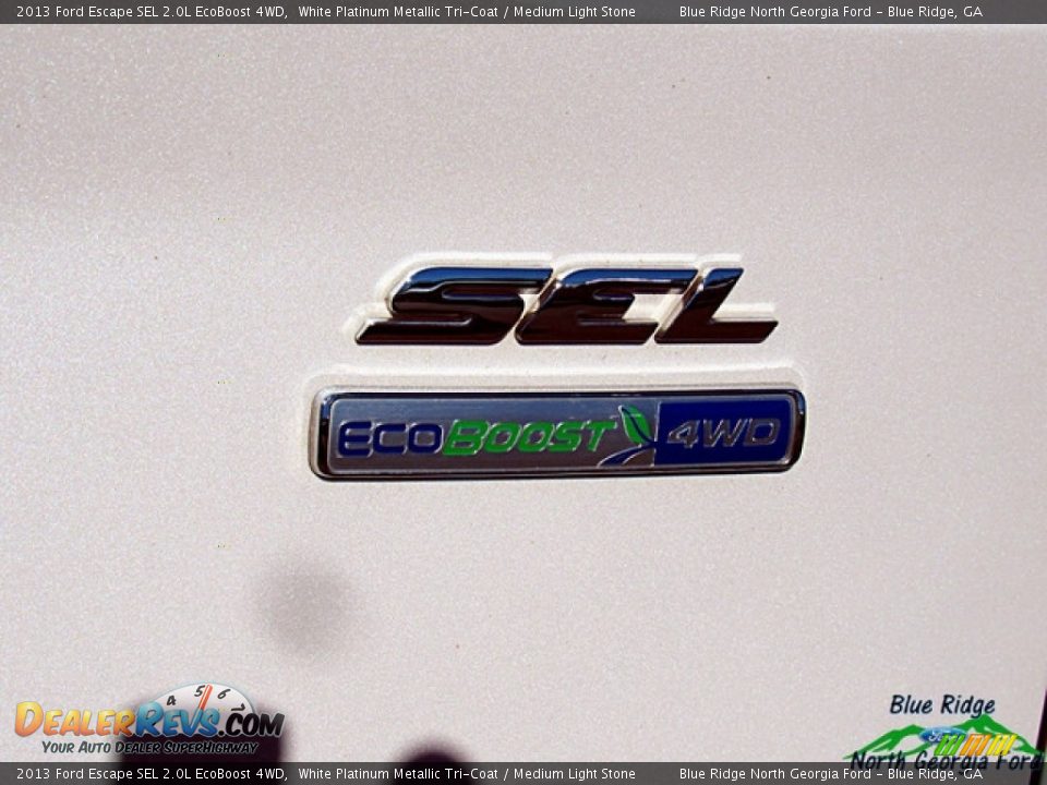 2013 Ford Escape SEL 2.0L EcoBoost 4WD White Platinum Metallic Tri-Coat / Medium Light Stone Photo #36