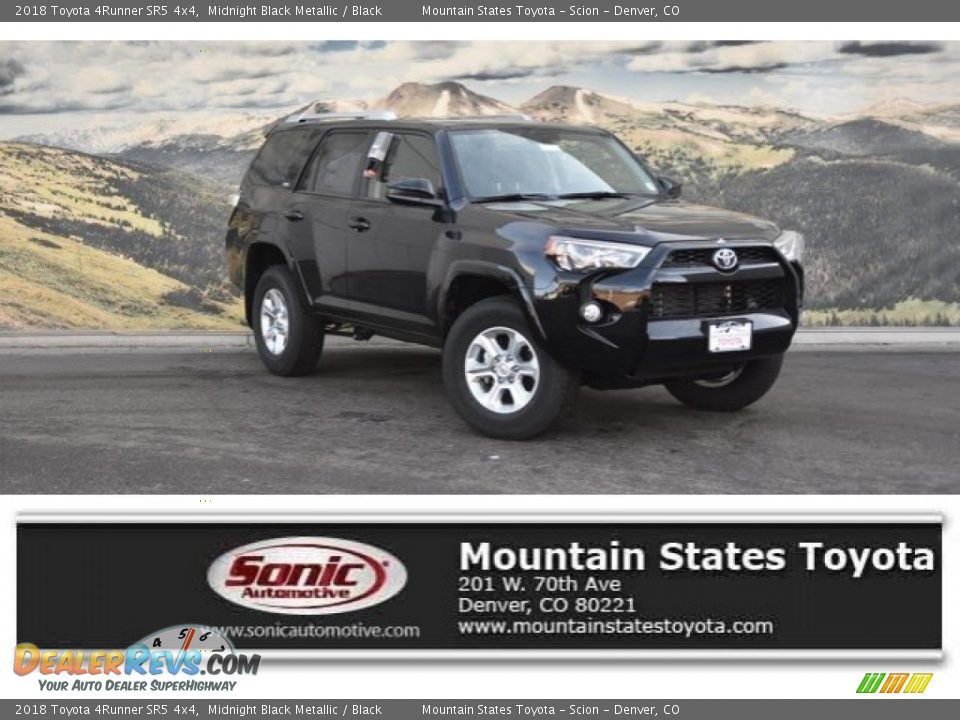 2018 Toyota 4Runner SR5 4x4 Midnight Black Metallic / Black Photo #1