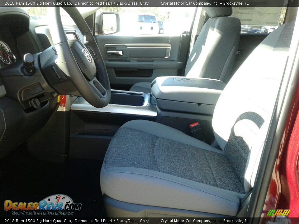 2018 Ram 1500 Big Horn Quad Cab Delmonico Red Pearl / Black/Diesel Gray Photo #9