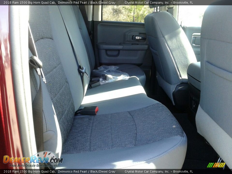 2018 Ram 1500 Big Horn Quad Cab Delmonico Red Pearl / Black/Diesel Gray Photo #11