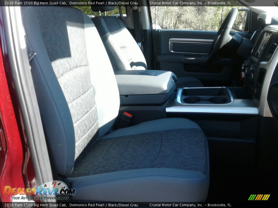 2018 Ram 1500 Big Horn Quad Cab Delmonico Red Pearl / Black/Diesel Gray Photo #12