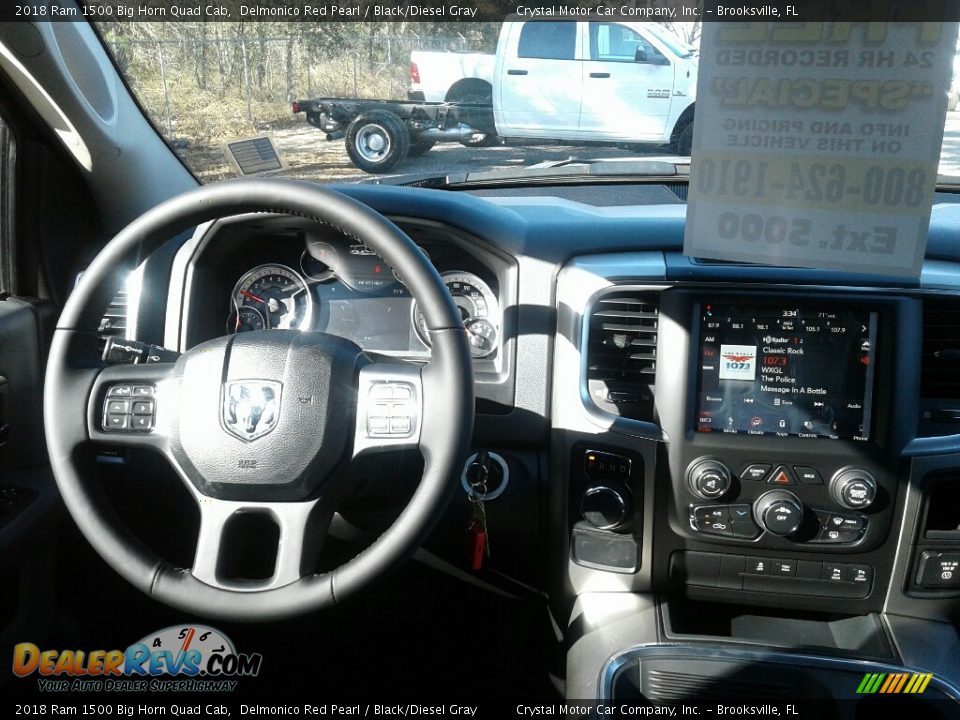 2018 Ram 1500 Big Horn Quad Cab Delmonico Red Pearl / Black/Diesel Gray Photo #13