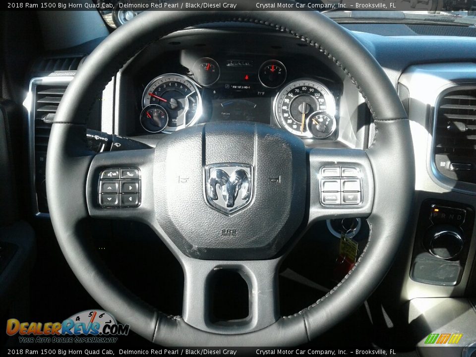 2018 Ram 1500 Big Horn Quad Cab Delmonico Red Pearl / Black/Diesel Gray Photo #14