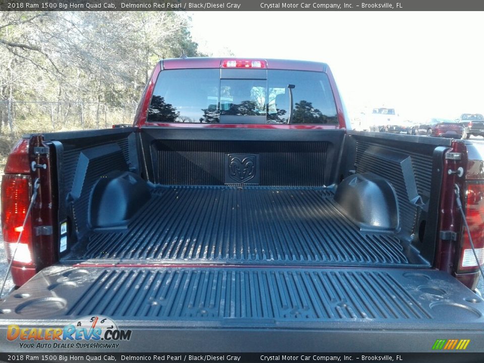 2018 Ram 1500 Big Horn Quad Cab Delmonico Red Pearl / Black/Diesel Gray Photo #19