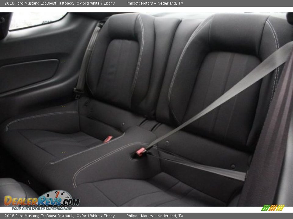Rear Seat of 2018 Ford Mustang EcoBoost Fastback Photo #16
