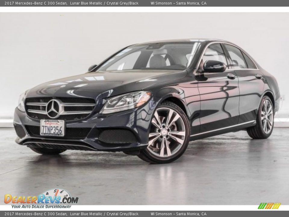 2017 Mercedes-Benz C 300 Sedan Lunar Blue Metallic / Crystal Grey/Black Photo #14