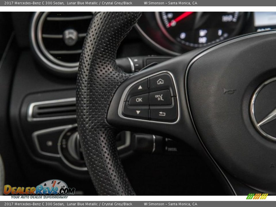 2017 Mercedes-Benz C 300 Sedan Lunar Blue Metallic / Crystal Grey/Black Photo #18