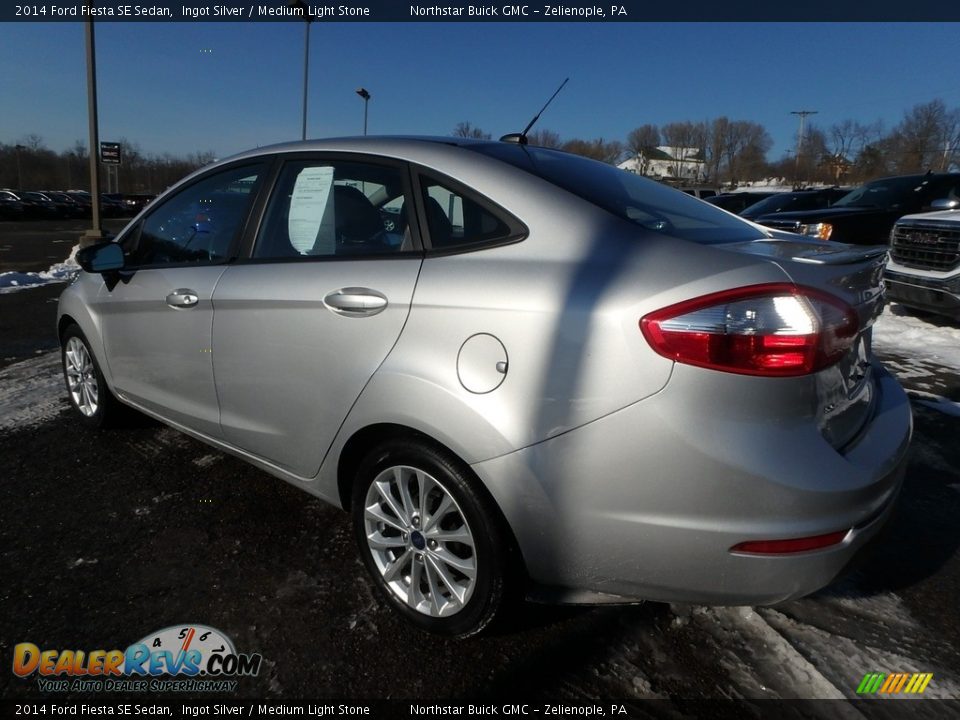 2014 Ford Fiesta SE Sedan Ingot Silver / Medium Light Stone Photo #13