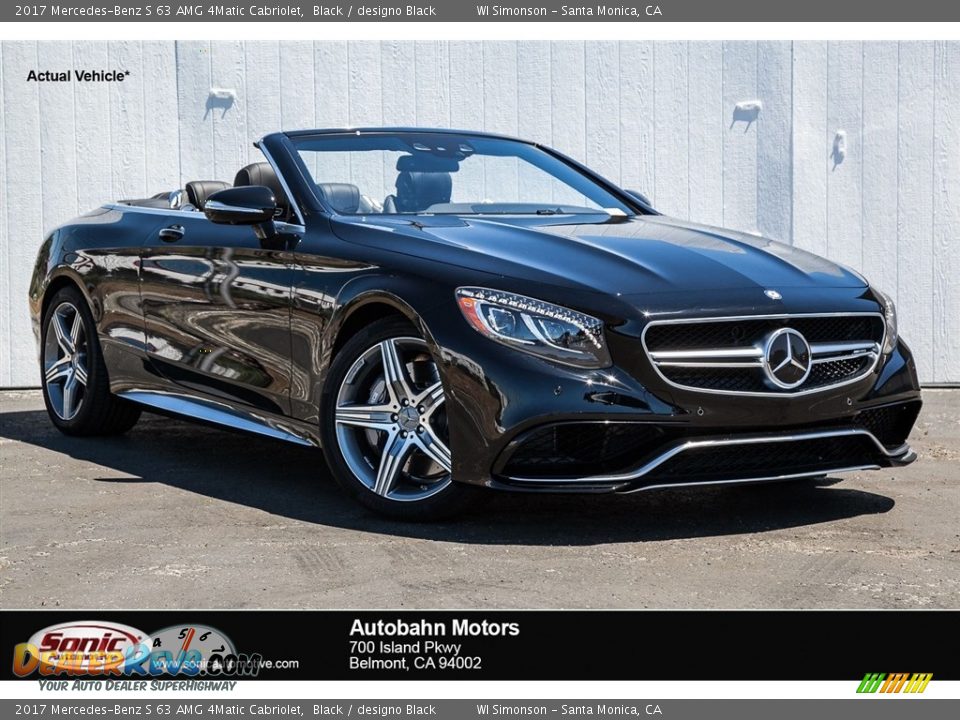 2017 Mercedes-Benz S 63 AMG 4Matic Cabriolet Black / designo Black Photo #1