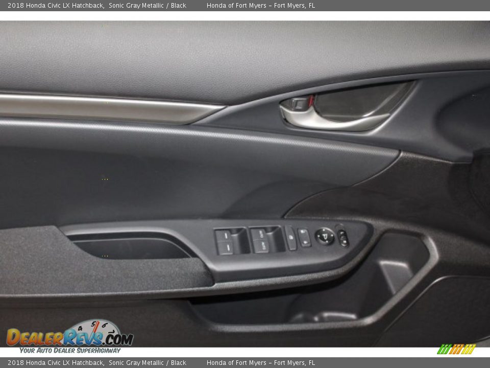 2018 Honda Civic LX Hatchback Sonic Gray Metallic / Black Photo #12