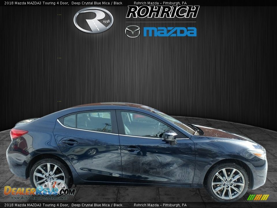 2018 Mazda MAZDA3 Touring 4 Door Deep Crystal Blue Mica / Black Photo #2