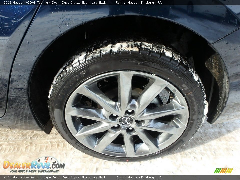 2018 Mazda MAZDA3 Touring 4 Door Deep Crystal Blue Mica / Black Photo #5