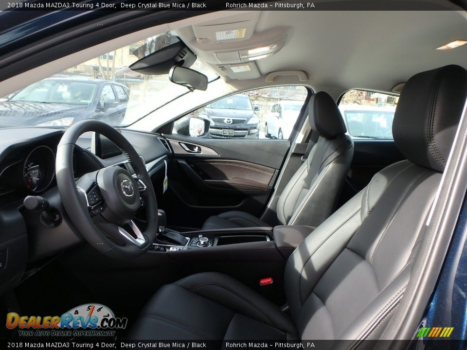 2018 Mazda MAZDA3 Touring 4 Door Deep Crystal Blue Mica / Black Photo #6