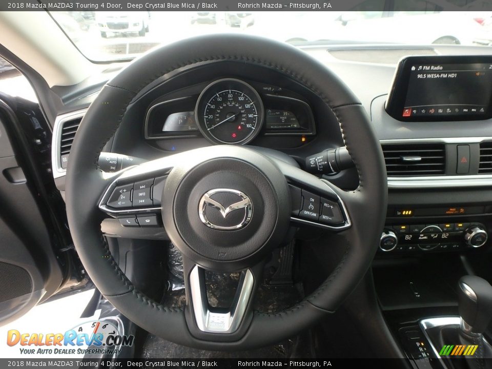 2018 Mazda MAZDA3 Touring 4 Door Deep Crystal Blue Mica / Black Photo #12