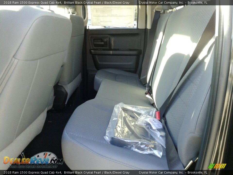 2018 Ram 1500 Express Quad Cab 4x4 Brilliant Black Crystal Pearl / Black/Diesel Gray Photo #10