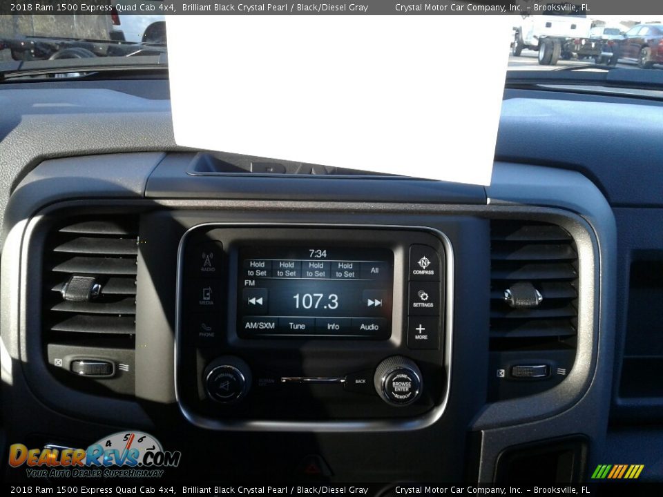 2018 Ram 1500 Express Quad Cab 4x4 Brilliant Black Crystal Pearl / Black/Diesel Gray Photo #15