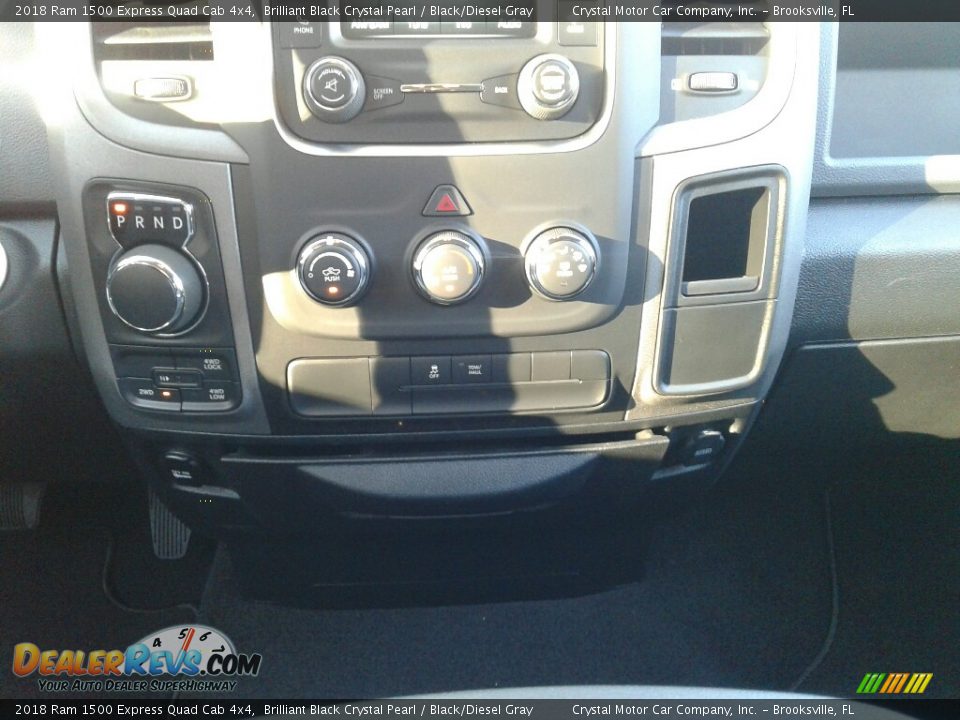 2018 Ram 1500 Express Quad Cab 4x4 Brilliant Black Crystal Pearl / Black/Diesel Gray Photo #16