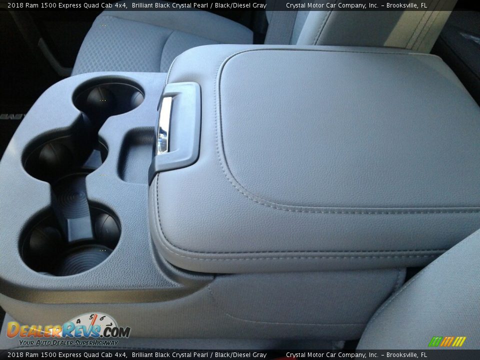 2018 Ram 1500 Express Quad Cab 4x4 Brilliant Black Crystal Pearl / Black/Diesel Gray Photo #18