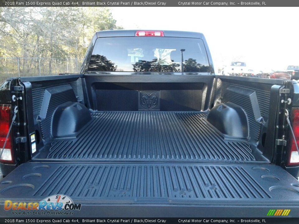 2018 Ram 1500 Express Quad Cab 4x4 Brilliant Black Crystal Pearl / Black/Diesel Gray Photo #19