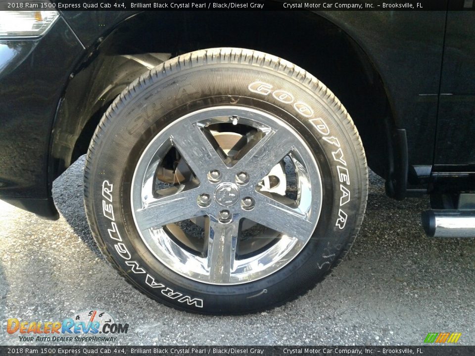 2018 Ram 1500 Express Quad Cab 4x4 Brilliant Black Crystal Pearl / Black/Diesel Gray Photo #20