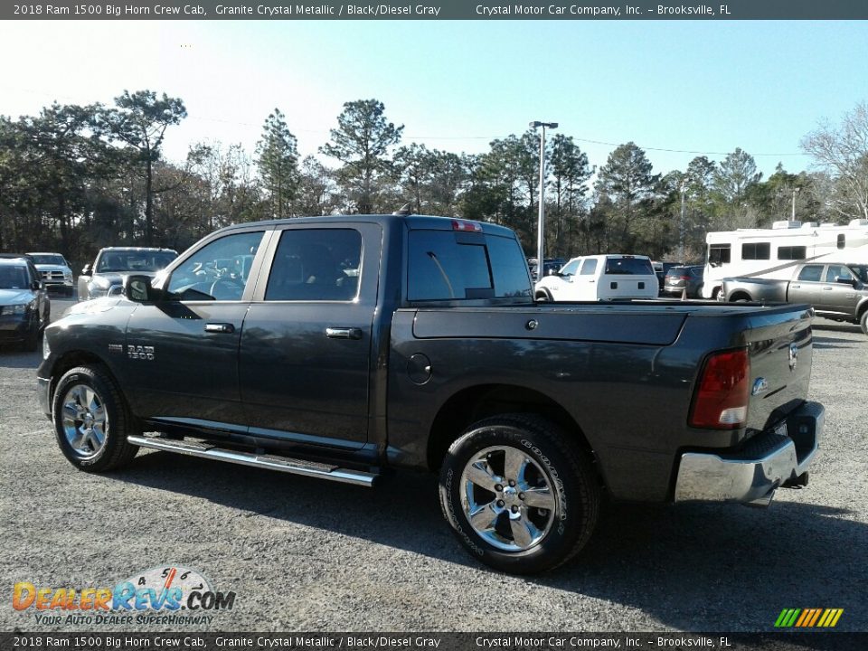 2018 Ram 1500 Big Horn Crew Cab Granite Crystal Metallic / Black/Diesel Gray Photo #3