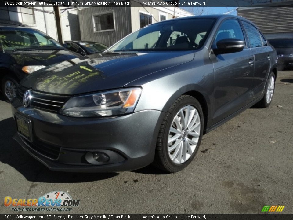 2011 Volkswagen Jetta SEL Sedan Platinum Gray Metallic / Titan Black Photo #3