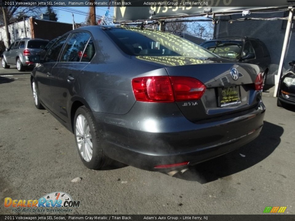 2011 Volkswagen Jetta SEL Sedan Platinum Gray Metallic / Titan Black Photo #4