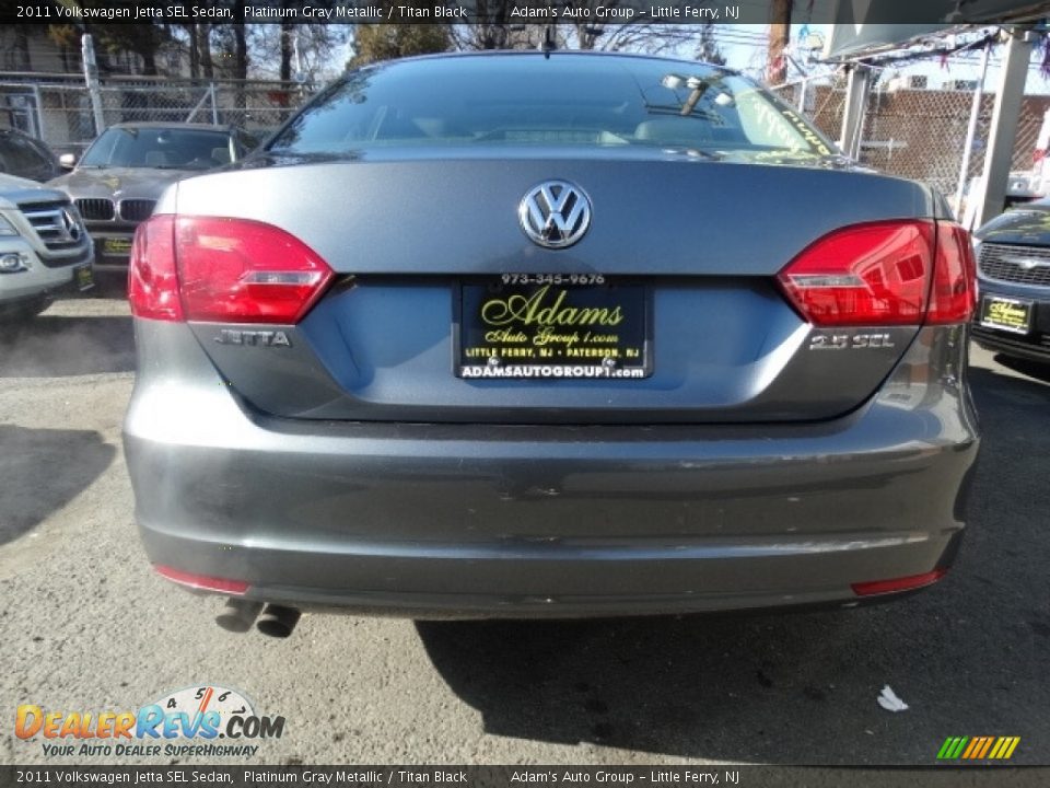 2011 Volkswagen Jetta SEL Sedan Platinum Gray Metallic / Titan Black Photo #5