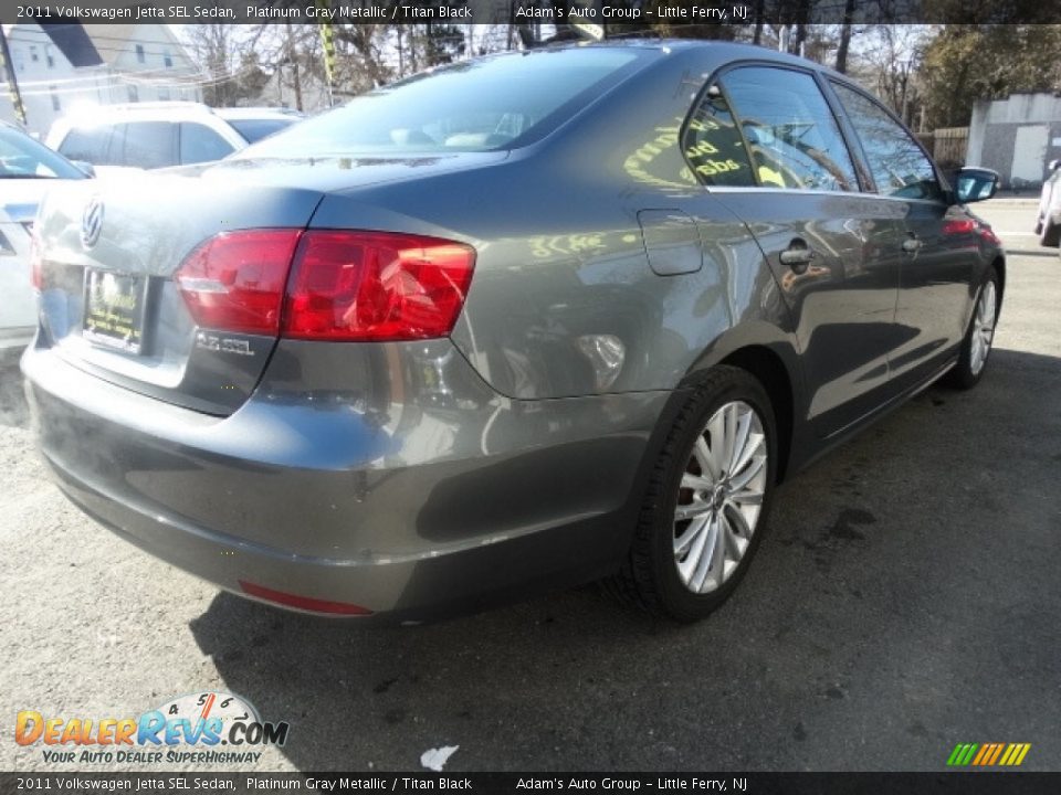 2011 Volkswagen Jetta SEL Sedan Platinum Gray Metallic / Titan Black Photo #6