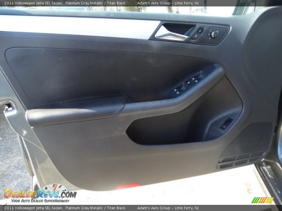 2011 Volkswagen Jetta SEL Sedan Platinum Gray Metallic / Titan Black Photo #7