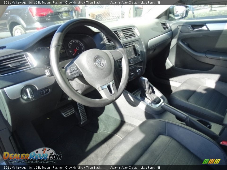 2011 Volkswagen Jetta SEL Sedan Platinum Gray Metallic / Titan Black Photo #10