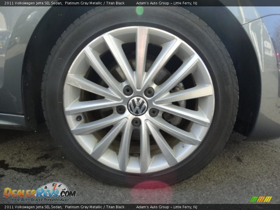 2011 Volkswagen Jetta SEL Sedan Platinum Gray Metallic / Titan Black Photo #34