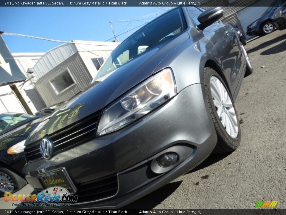 2011 Volkswagen Jetta SEL Sedan Platinum Gray Metallic / Titan Black Photo #36