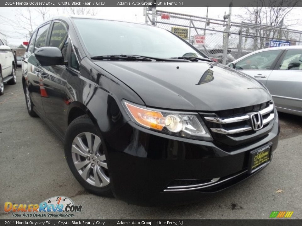 2014 Honda Odyssey EX-L Crystal Black Pearl / Gray Photo #1