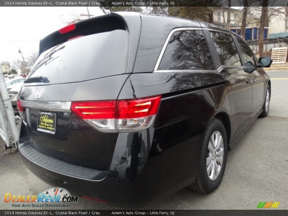 2014 Honda Odyssey EX-L Crystal Black Pearl / Gray Photo #6