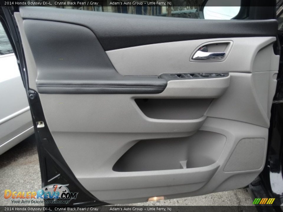 2014 Honda Odyssey EX-L Crystal Black Pearl / Gray Photo #7